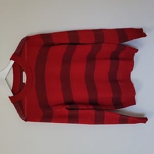 Part Two | Red on red striped sweater | Size medium